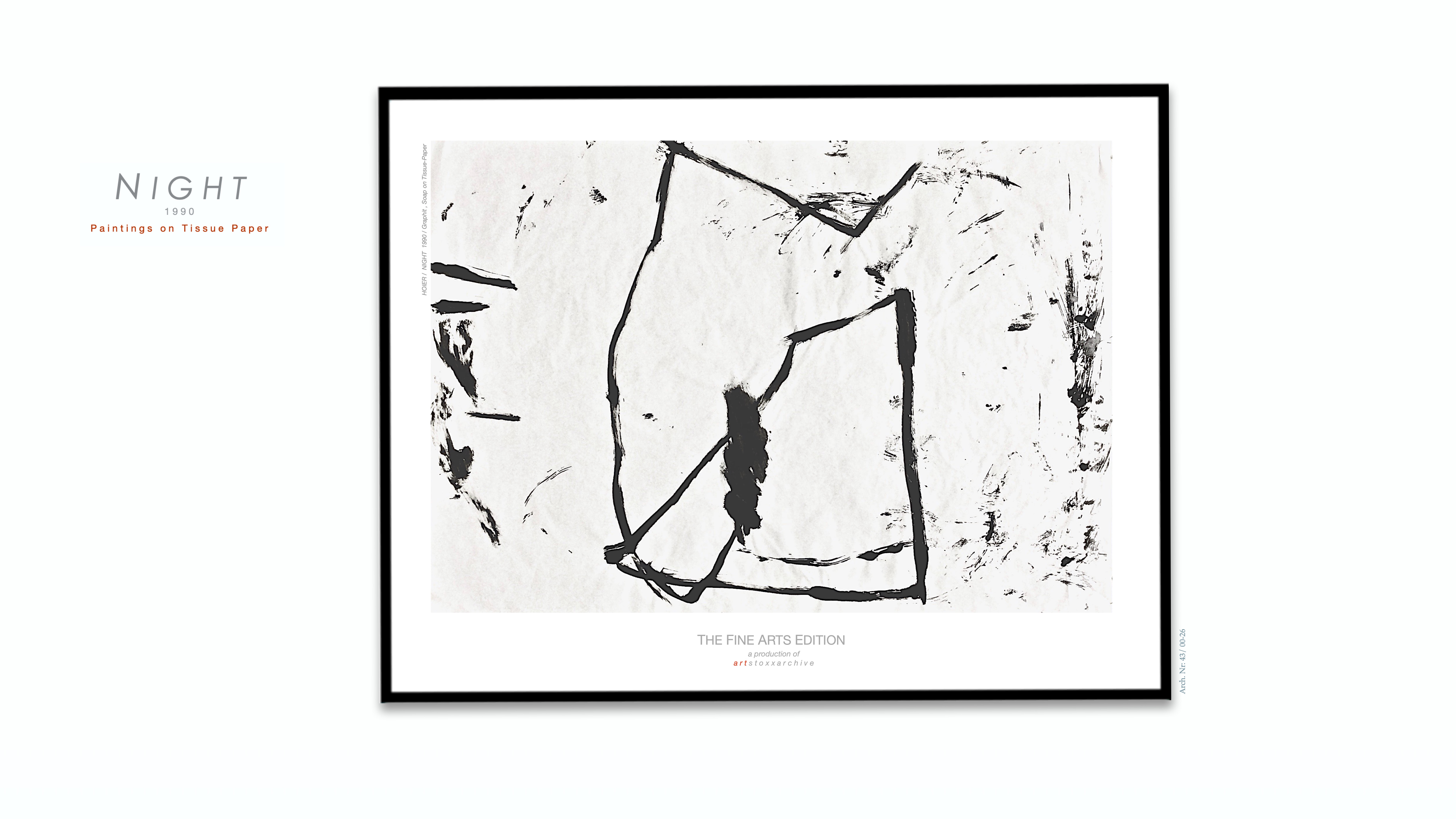 NIGHT / Heiner H. Hoier / Hoier.works / Bild Arch. Nr.: / 43 / 00-26 / 1990 Graphit, Soap on Tissue Paper