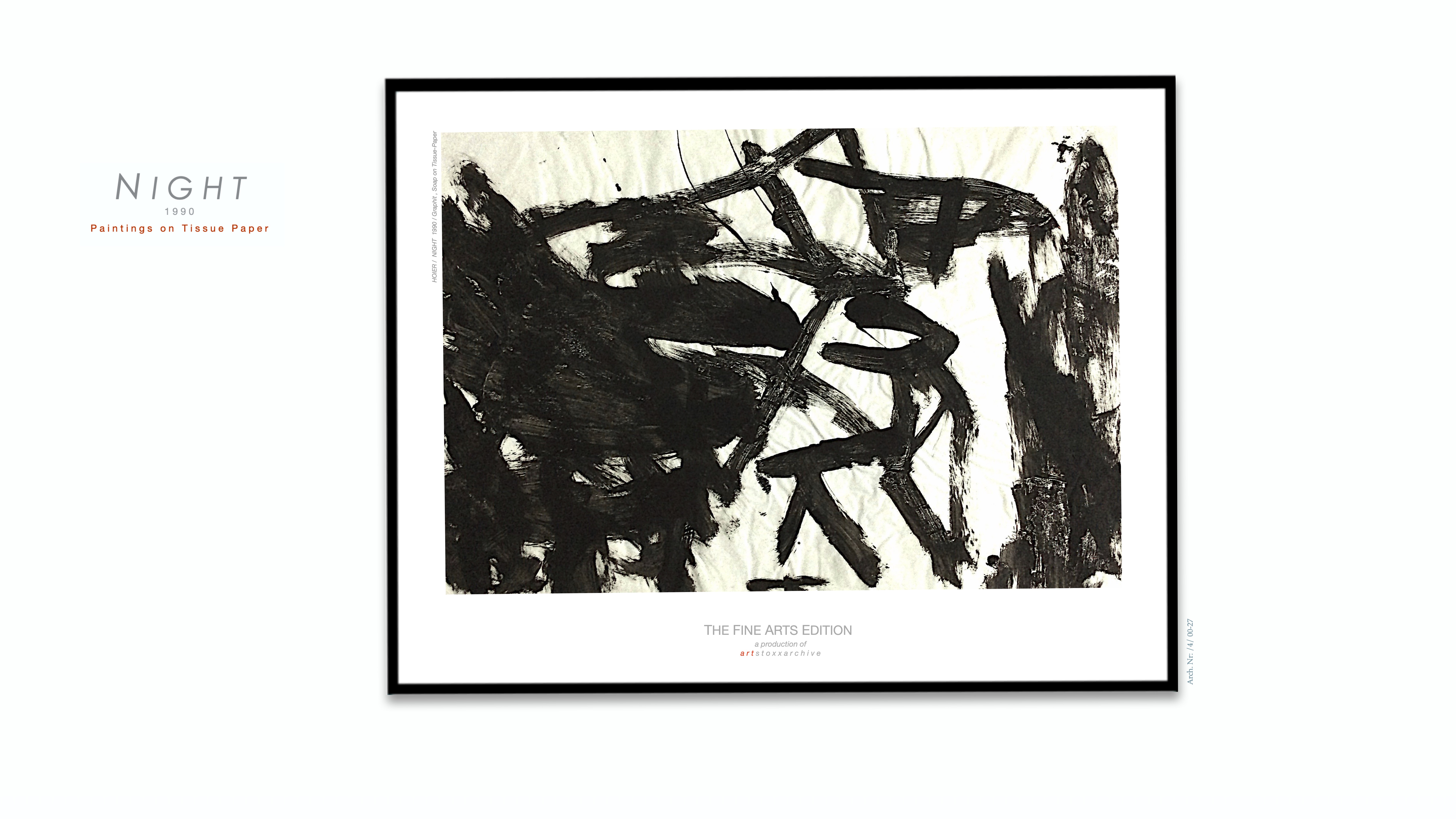 NIGHT / Heiner H. Hoier / Hoier.works / Bild Arch. Nr.: / 4 / 00-27 / 1990 Graphit, Soap on Tissue Paper
