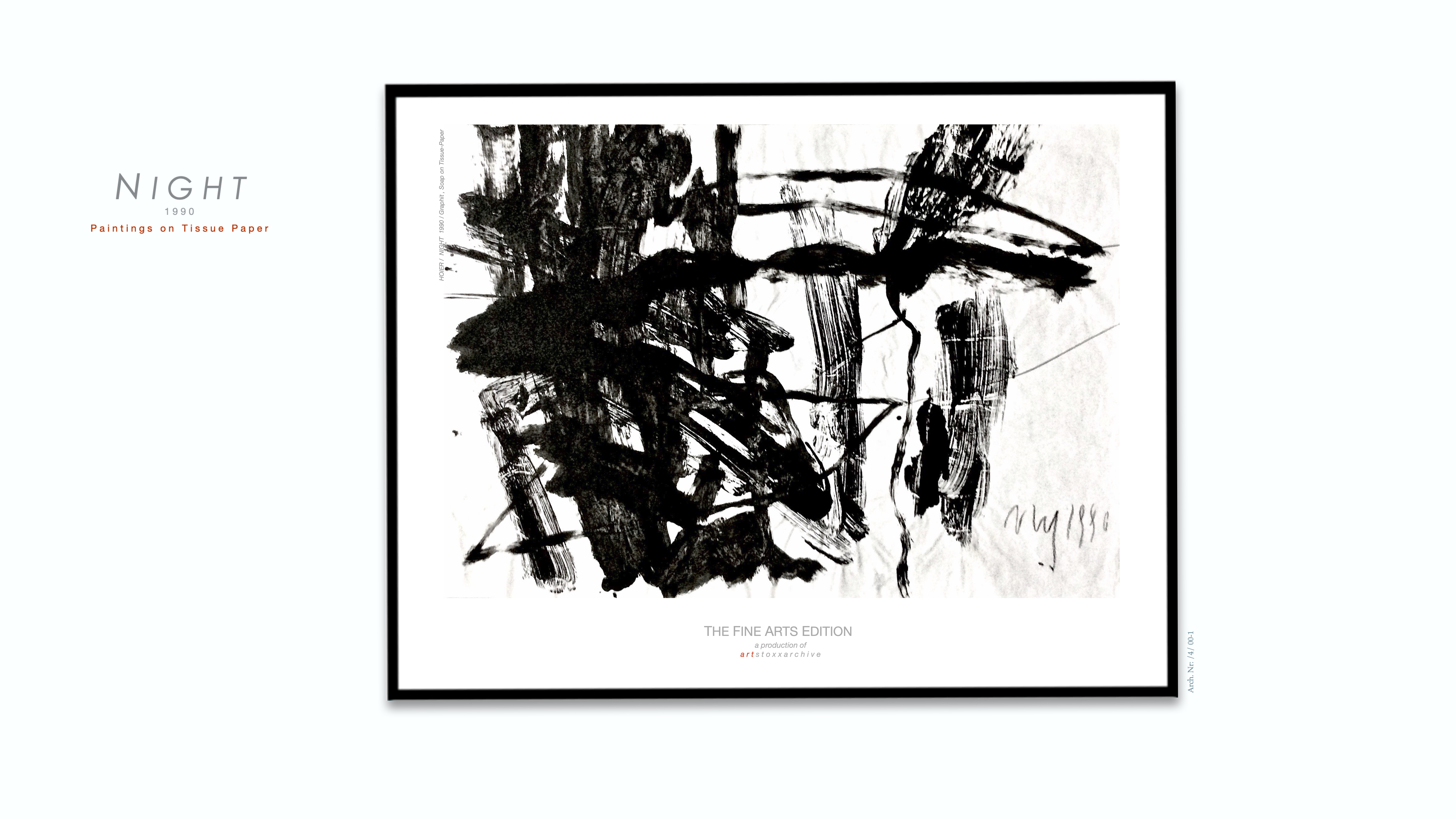 NIGHT / Heiner H. Hoier / Hoier.works / Bild Arch. Nr.: / 4 / 00-1 / 1990 Graphit, Soap on Tissue Paper