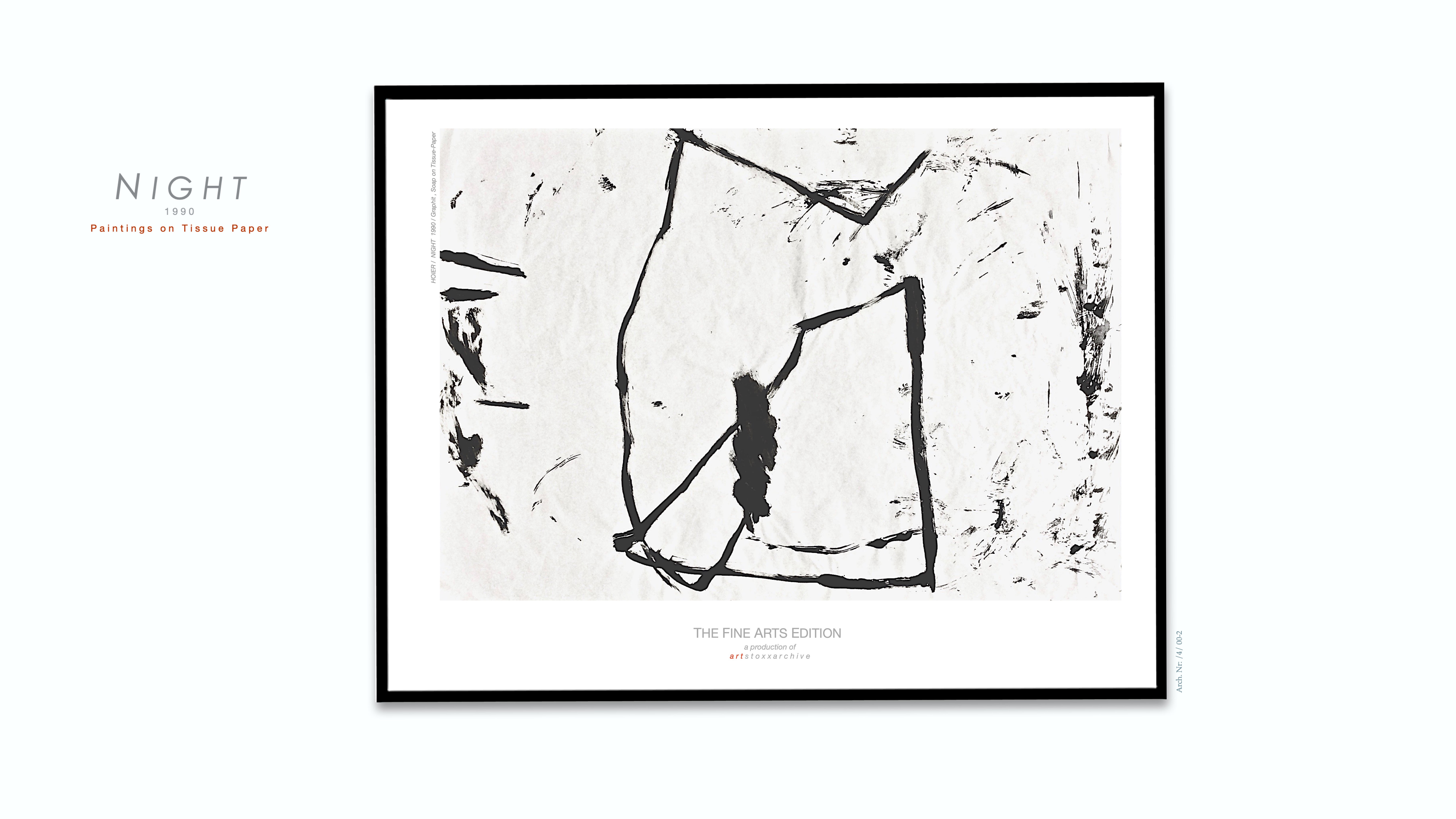 NIGHT / Heiner H. Hoier / Hoier.works / Bild Arch. Nr.: / 4 / 00-2 / 1990 Graphit, Soap on Tissue Paper